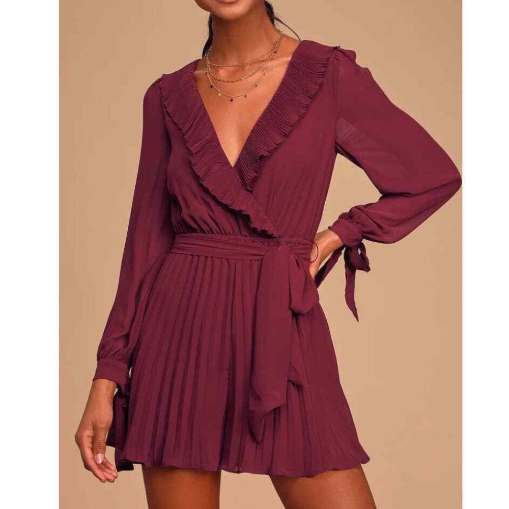 Maroon Mini Dress